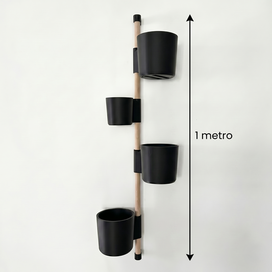 Wall Garden Zarka – Barra de Jardín con 4 Maceteros