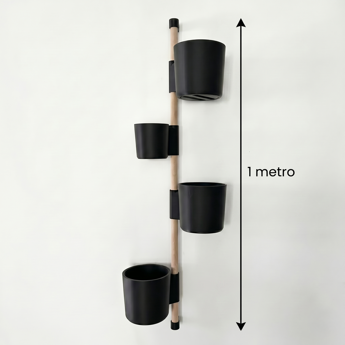 Wall Garden Zarka – Barra de Jardín con 4 Maceteros