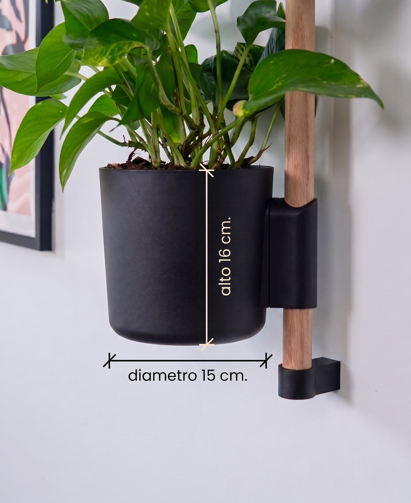 Wall Garden Zarka – Barra de Jardín con 4 Maceteros