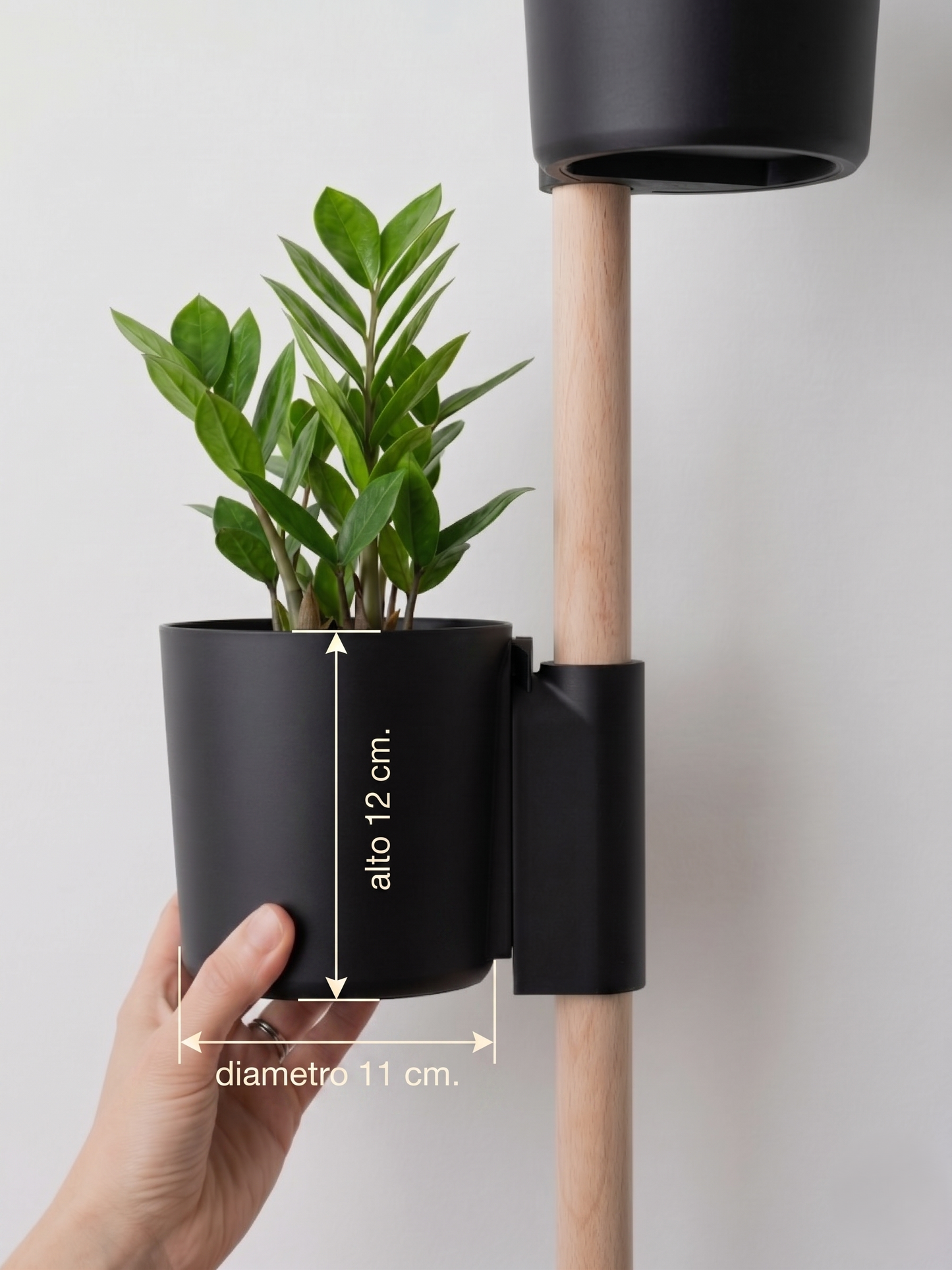Wall Garden Zarka – Barra de Jardín con 4 Maceteros