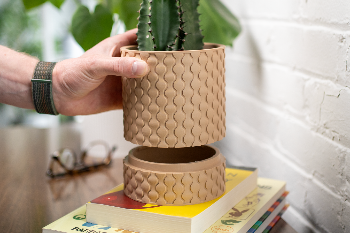 Macetero de Muro Gotas M – Diseño Texturizado