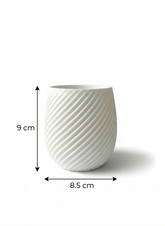Macetero de Mesa Spiral S – Diseño Escultural