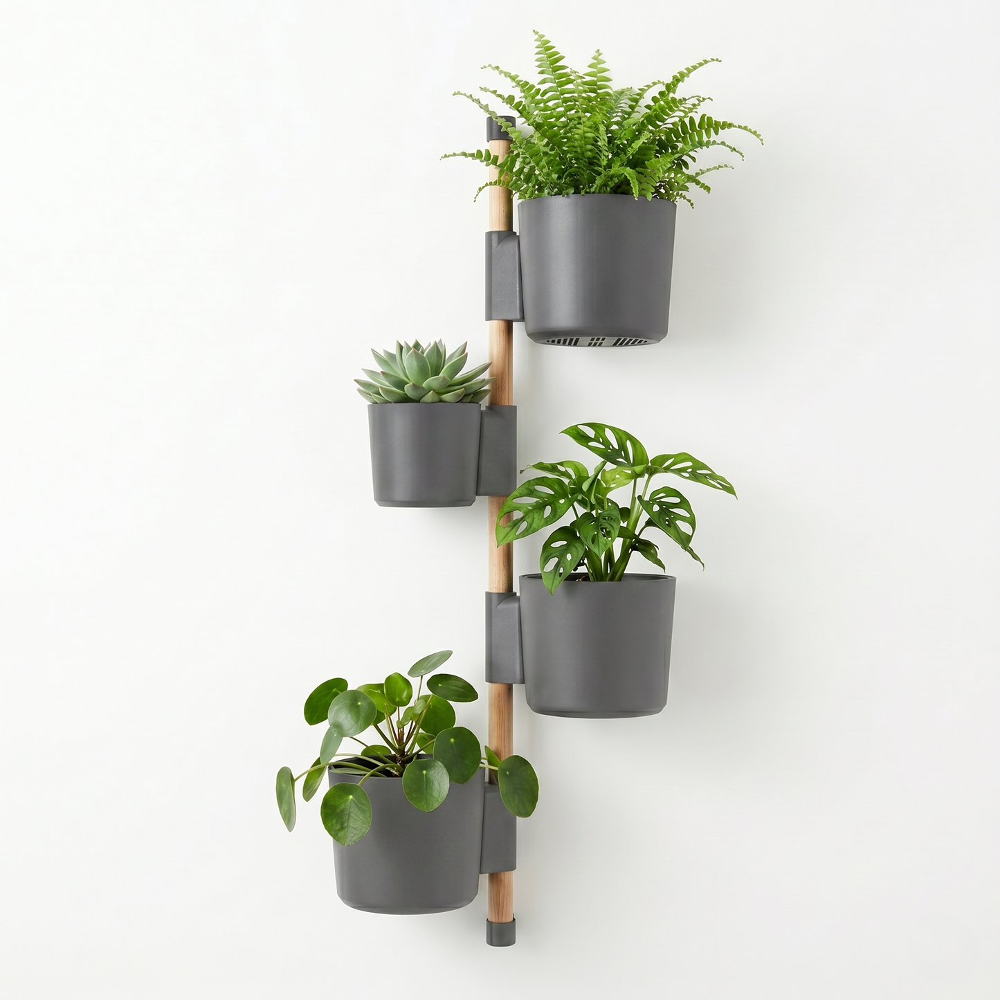 Wall Garden Zarka – Barra de Jardín con 4 Maceteros