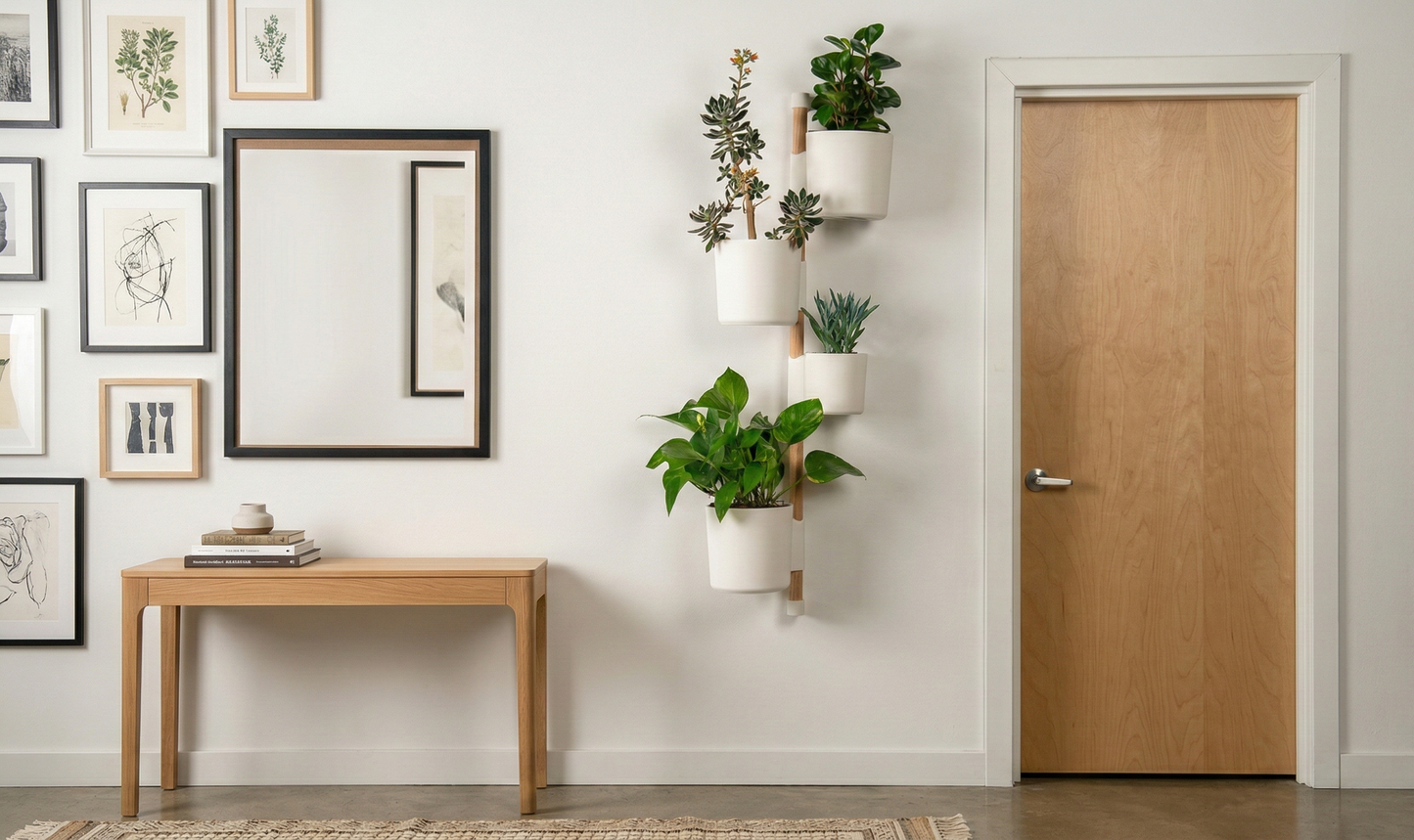Wall Garden Zarka – Barra de Jardín con 4 Maceteros
